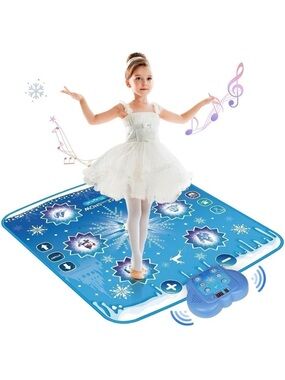 Frozen Dance Mat Bluetooth Musical Light Up Floor Game Kids Toy Gift NIB